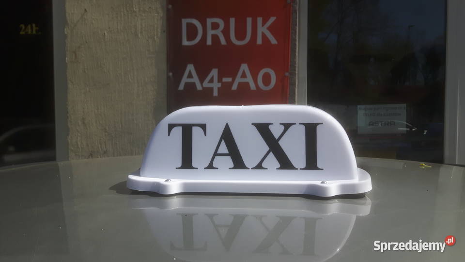 Szpakówka lampa taxi kogut na magnes biały żółty Akcesoria małopolskie Kraków