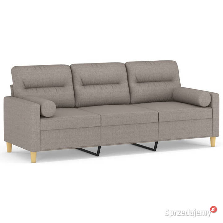 3osobowa sofa z poduszkami kolor taupe 180 Warszawa