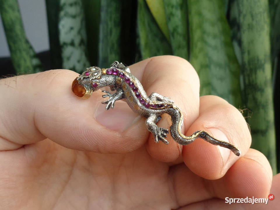 stara broszka z platyny Brzeg sprzedam