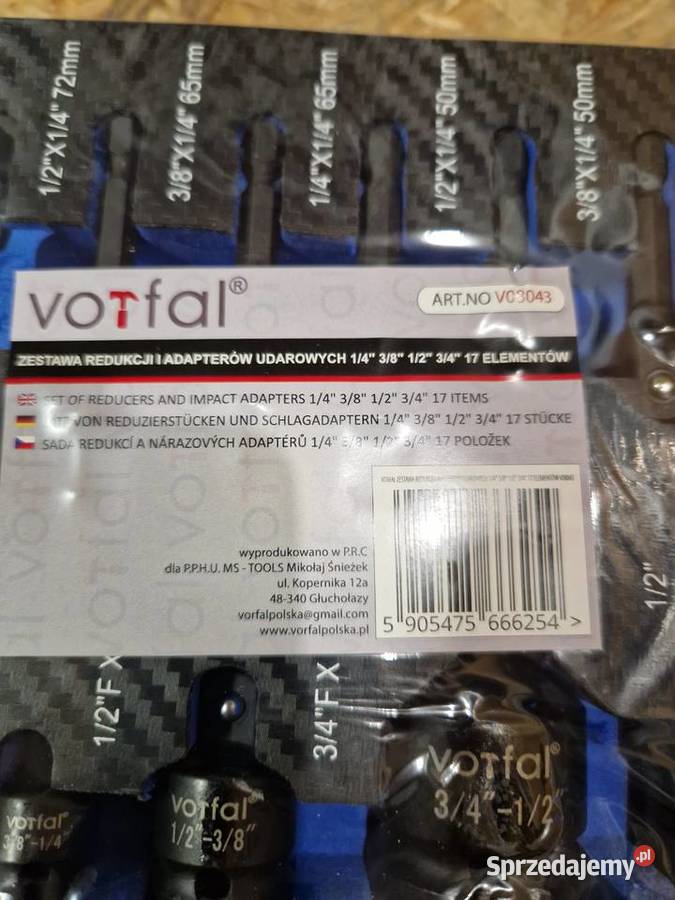 REDUKCJE ADAPTERY REDUKCYJNE UDAROWE NASADKI Głogowa