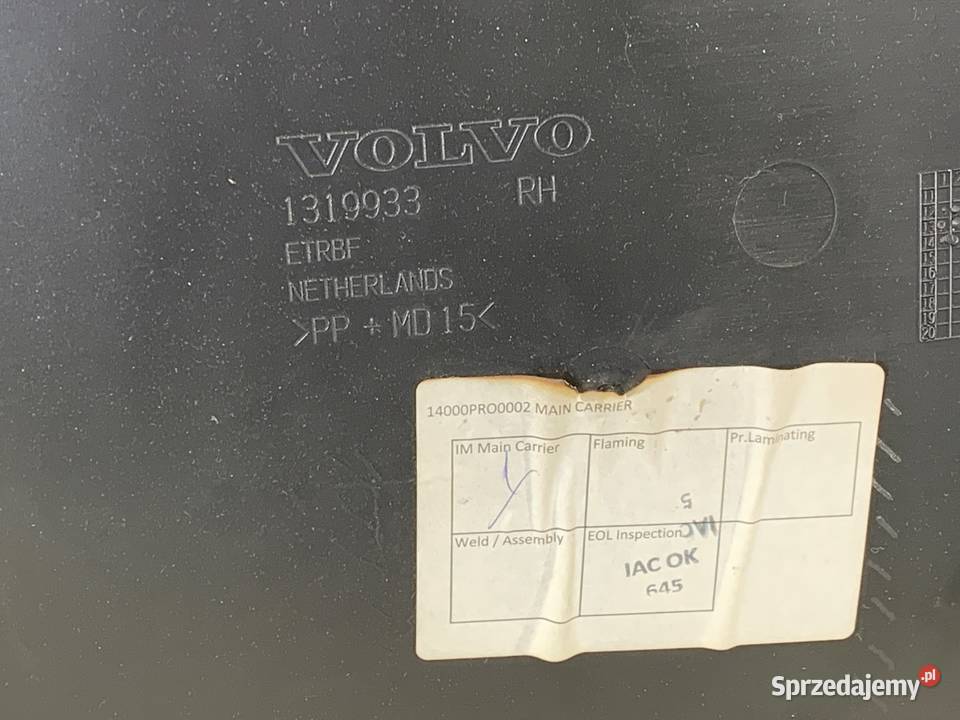 BOCZEK DRZWI PRAWY PRZÓD VOLVO V40 Hatchback osobowe