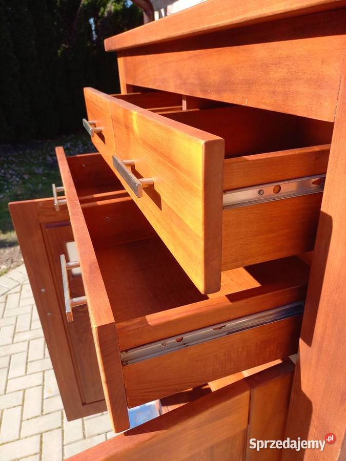 Komoda drewniana wysoka Szafka pod telewizor Do 45cm zachodniopomorskie Gawroniec