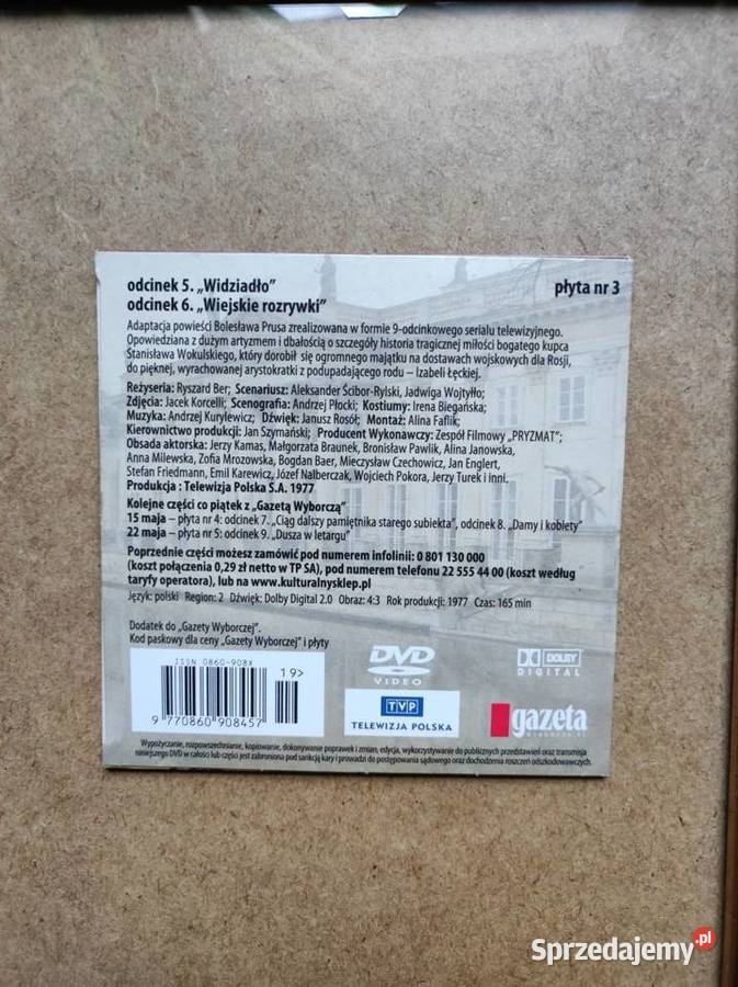 Lalka Bolesław Prus 1977 Płyta DVD 3 odcinek 5 i świętokrzyskie Kielce sprzedam