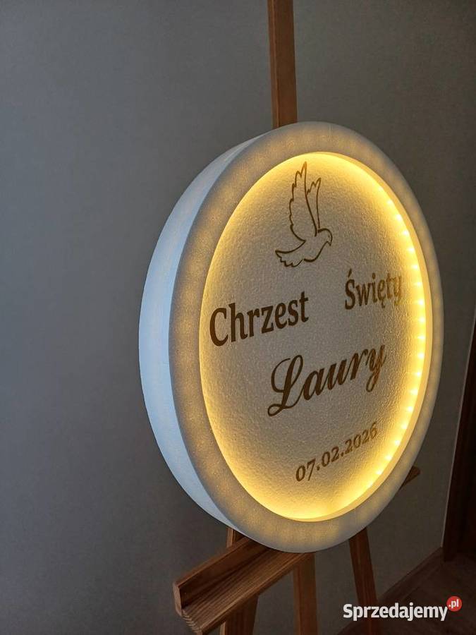 Koło z oświetleniem dekoracja Chrzest Święty Dobrzyca