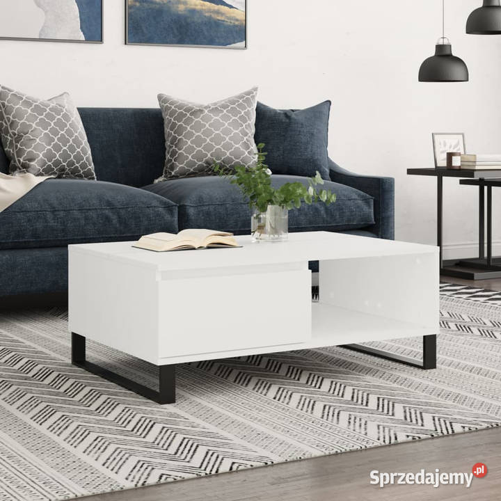 Stolik kawowy biały 90x60x35 materiał sprzedam
