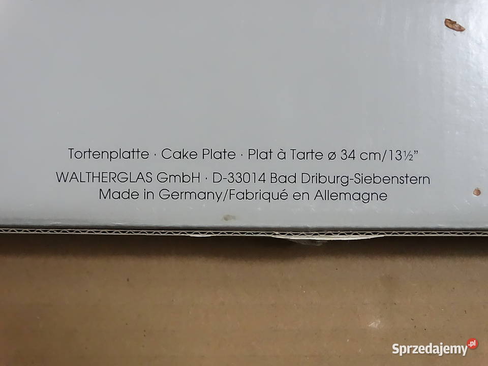 Szklana patera na ciasto Waltherglas Evita 34 lubelskie sprzedam