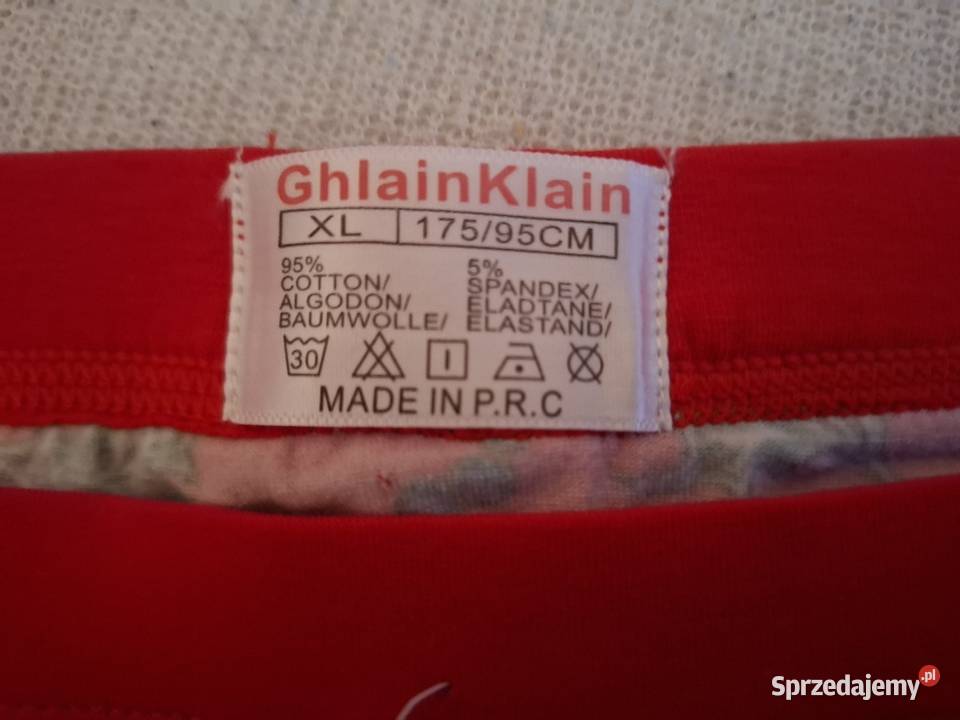 Bokserki męskie kolor czerwony rozmiar XL nowe Łomża