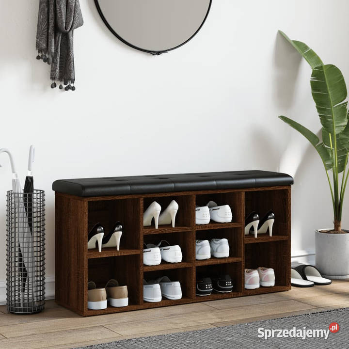 Ławka na buty brązowy dąb 102x32x50 WM835116 Warszawa