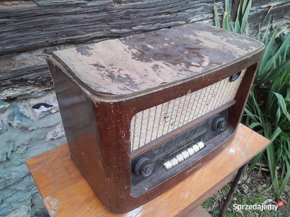 Stare radio lampowe Balaton zabytek PRL retro Dąbrowa Górnicza