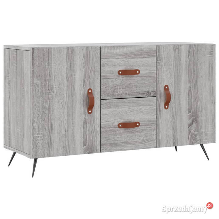 Komoda szary dąb sonoma 100x36x60 materiał
