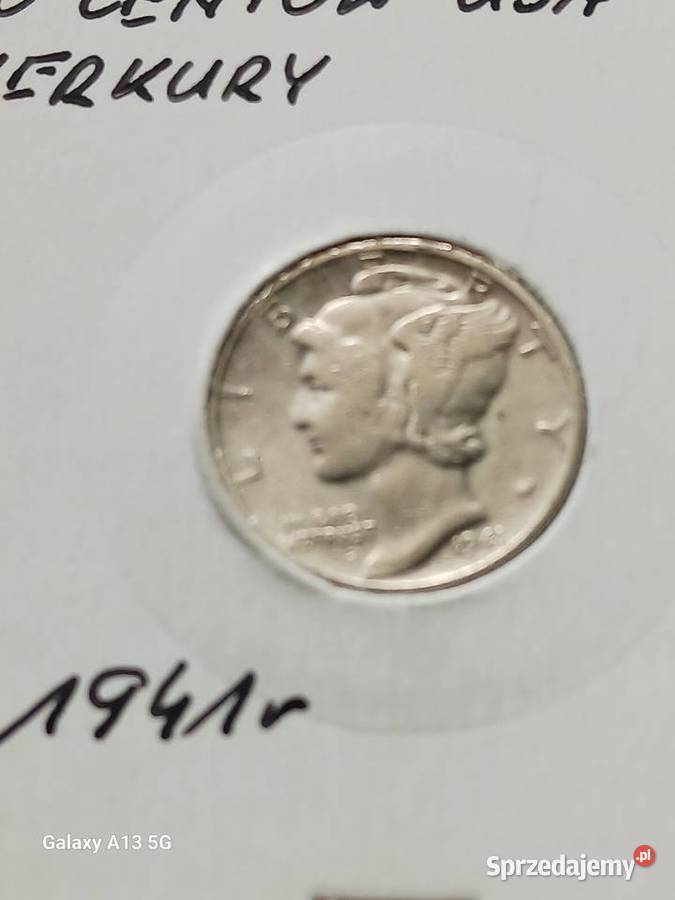 10 Centów USA 1941 r Merkury Konin