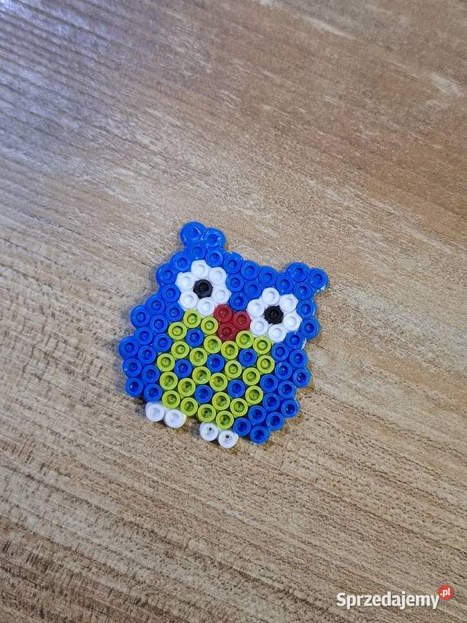 Mała kolorowa sowa z koralików do Wąbrzeźno