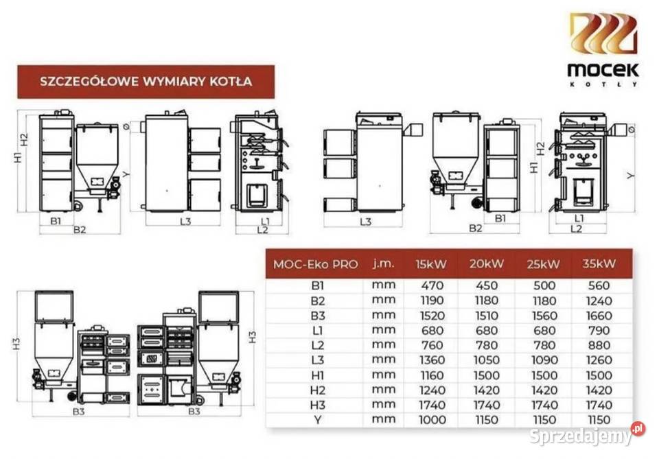 Kocioł na ekogroszek pellet drewno Moceko PRO Sochaczew