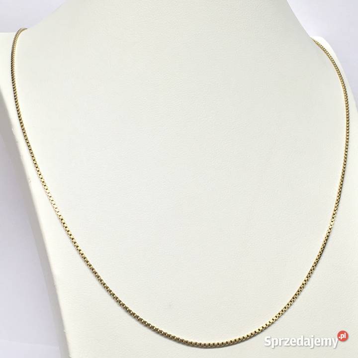 Złoty ŁAŃCUSZEK damski 750 18K cudowna KOSTKA 61 Warszawa