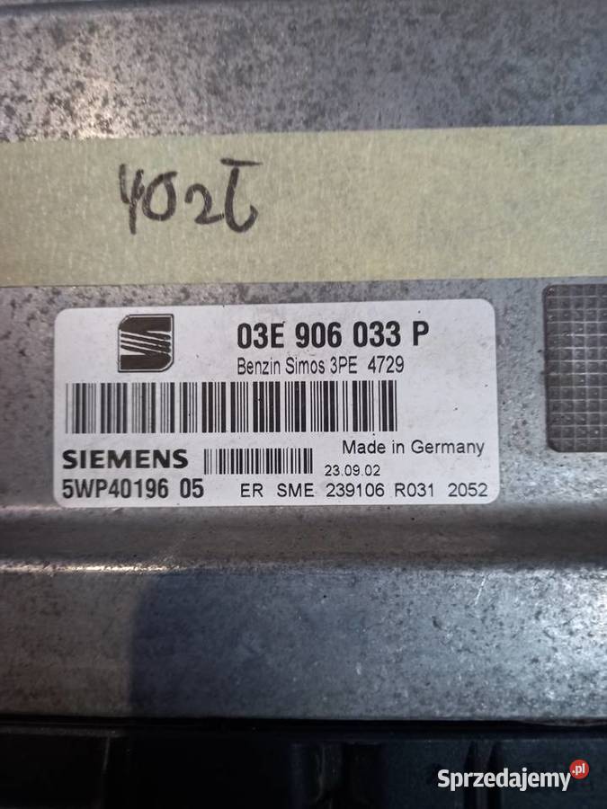 Komputer SEAT 03E906033P wielkopolskie Margonin
