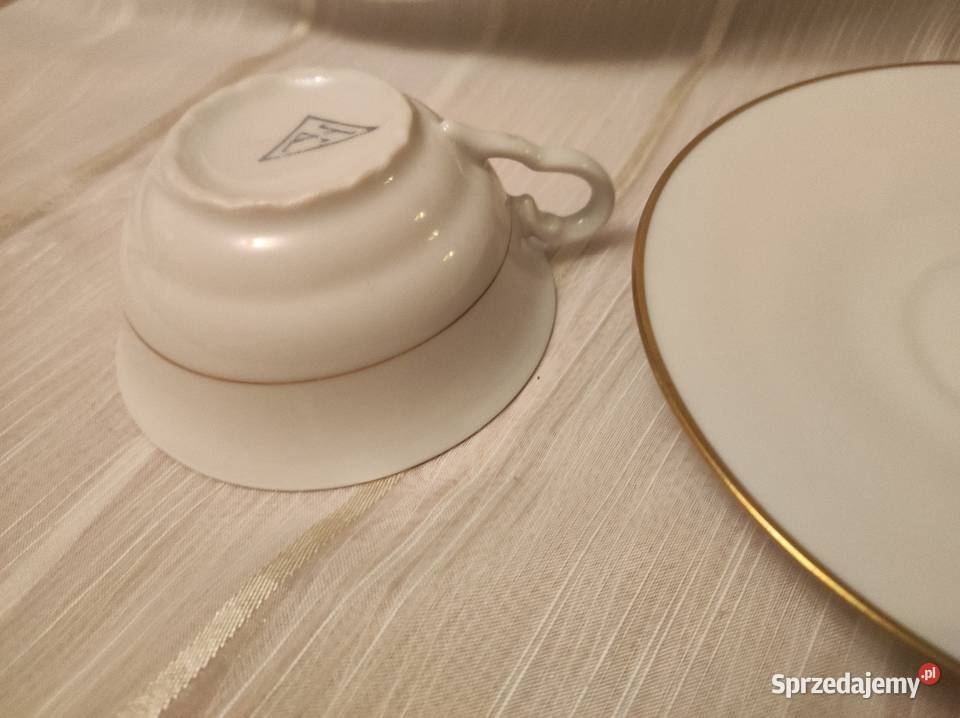 Stara filiżanka mokka porcelana Bavaria ecru Porcelana i szkło Wrocław