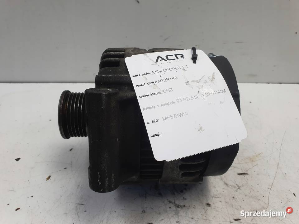 ALTERNATOR Mini One R56 14 16V VTi N12B14 Układ elektryczny silnika Chełm