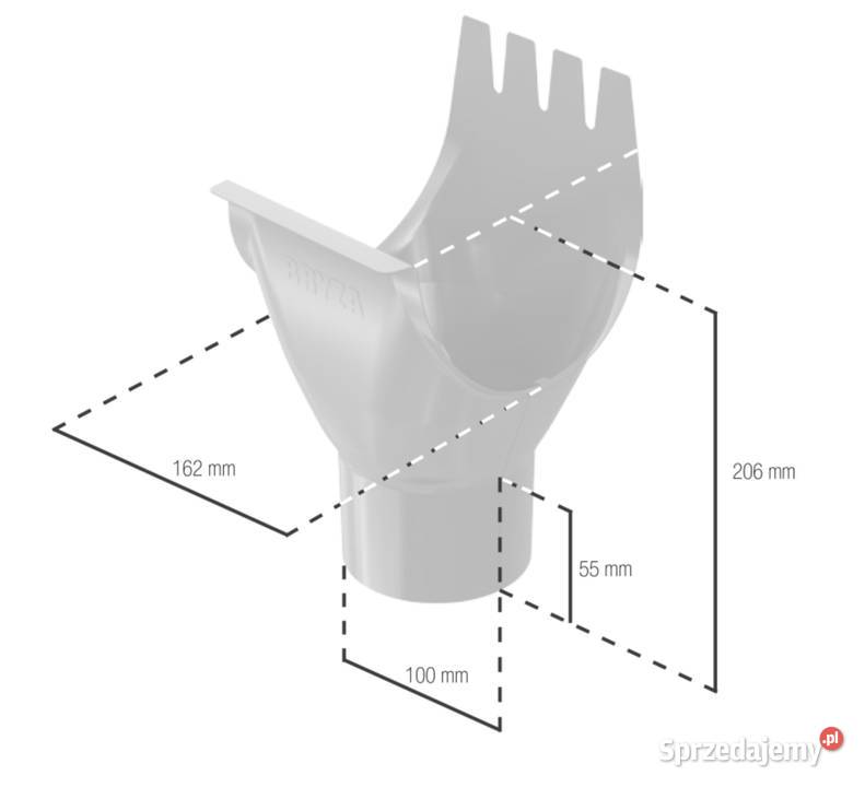 Bryza stal lej spustowy 12590 mm antracytowy ral