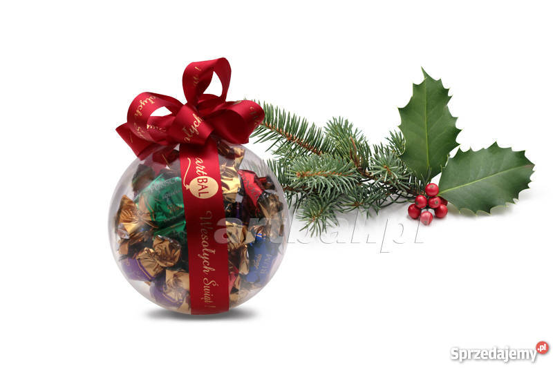 Bombka z cukierkami i LOGO HIT Świąt Usługi reklamowe łódzkie Piotrków Trybunalski reklama