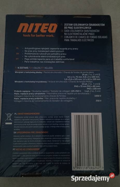 NITEO zestaw izolowanych śrubokrętów do prac Ełk