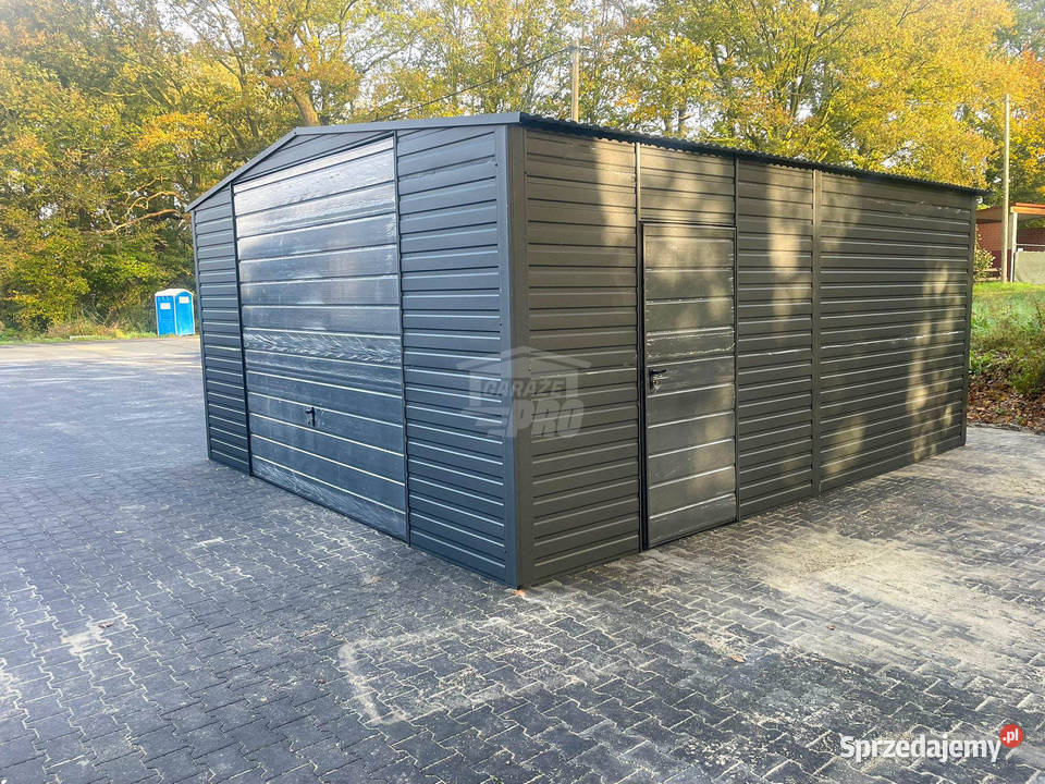 Garaż blaszany 5x55m Brama uchylna dach GP522 28m2 Chełm