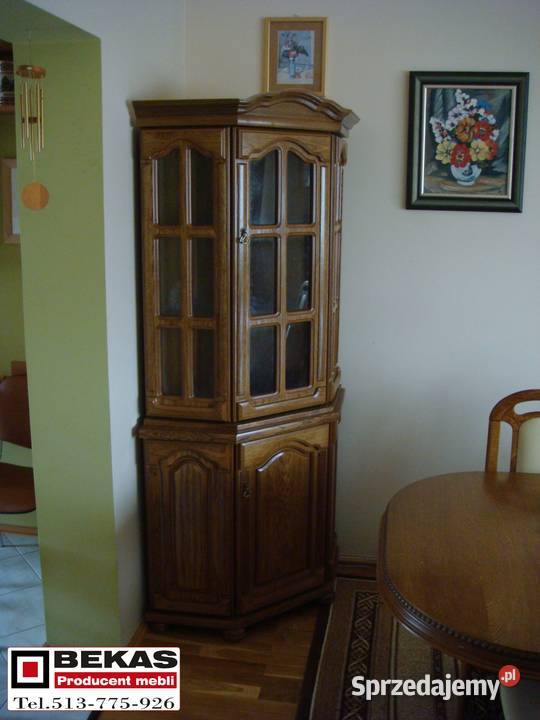 Producent BEKAS Stylowa Witryna Narożna Dąb 199cm Radom sprzedam