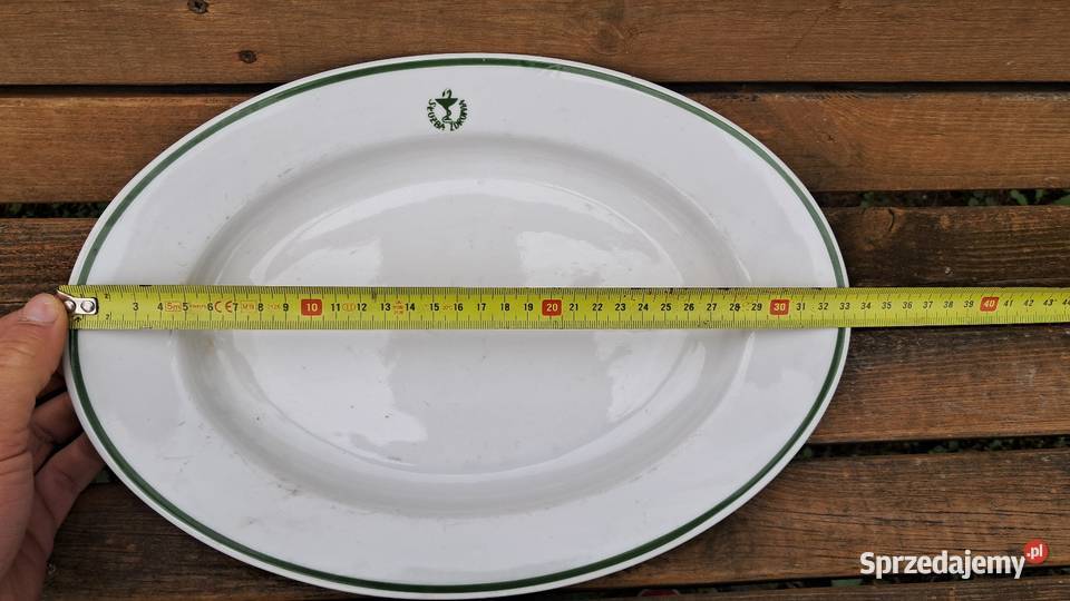 Stary biały półmisek Służba Zdrowia Lubiana PRL Świecie