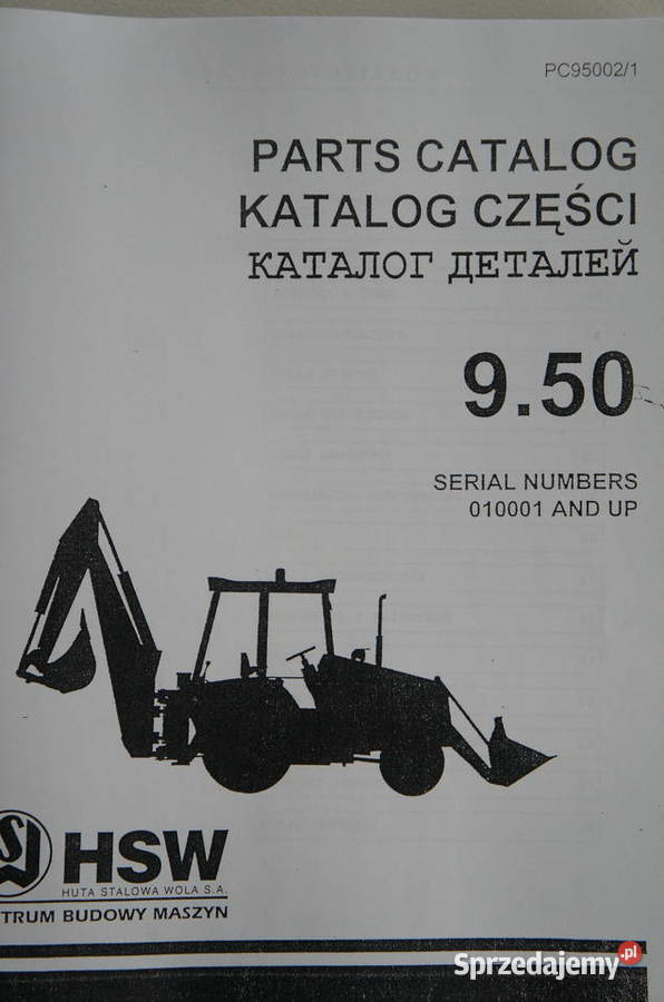 Katalog części koparkoładowarka HSW Huta Stalowa Kielce