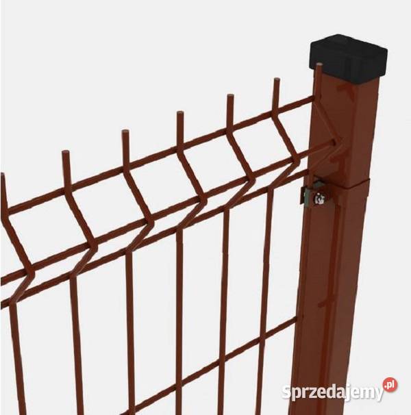 Panel ogrodzeniowy fi 40 x 173 x 3 V Brązowy Ogrodzenia i bramy Kamień