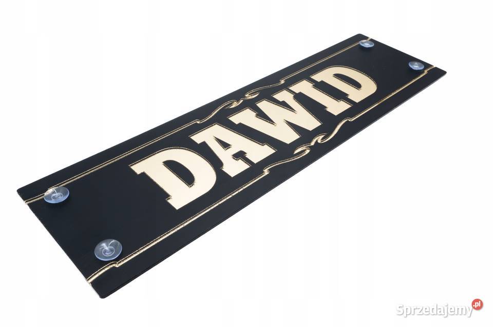 Tablica z imieniem PREMIUM 49x14 GOLD złoto 4 Kobierno