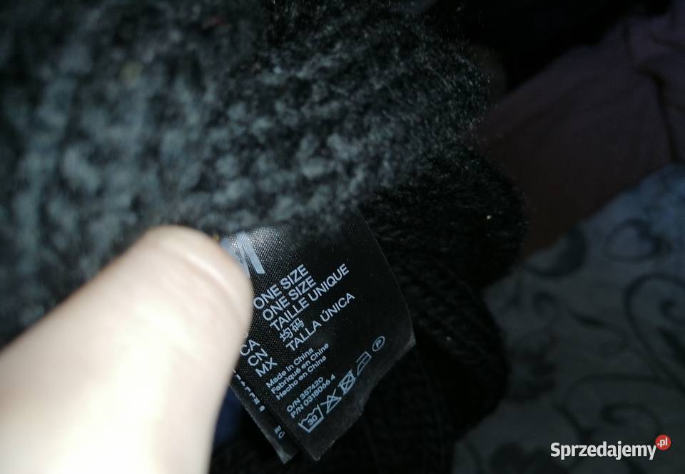 HM ciepła Gruba Czrana Warkoczowa Pleciona Dla kobiet Nakrycia głowy Leszno sprzedam