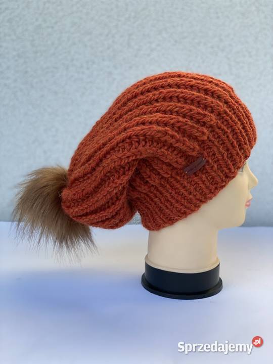 Czapka szalik komplet wełniany MERINO ALPAKA Nakrycia głowy Łódź
