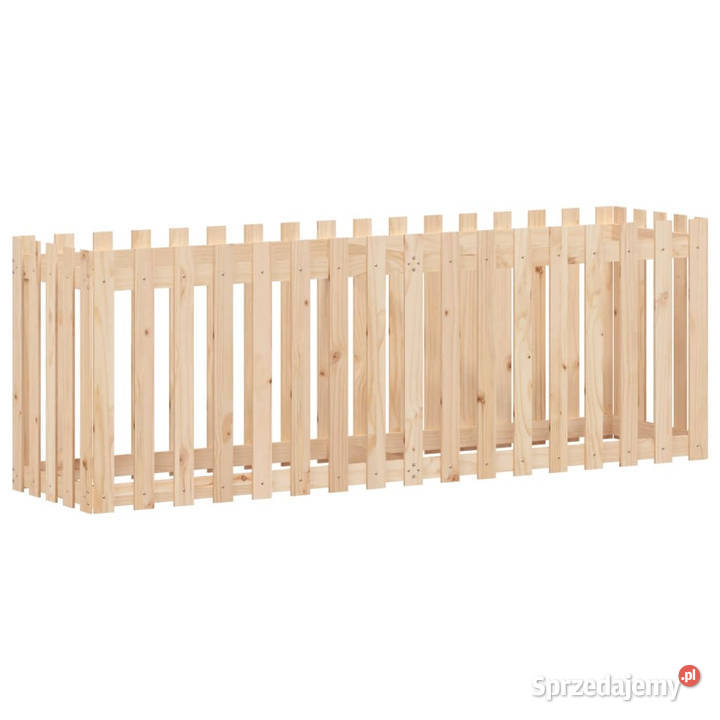 Rabata ogrodowa z płotkiem 200x50x70 drewno sprzedam