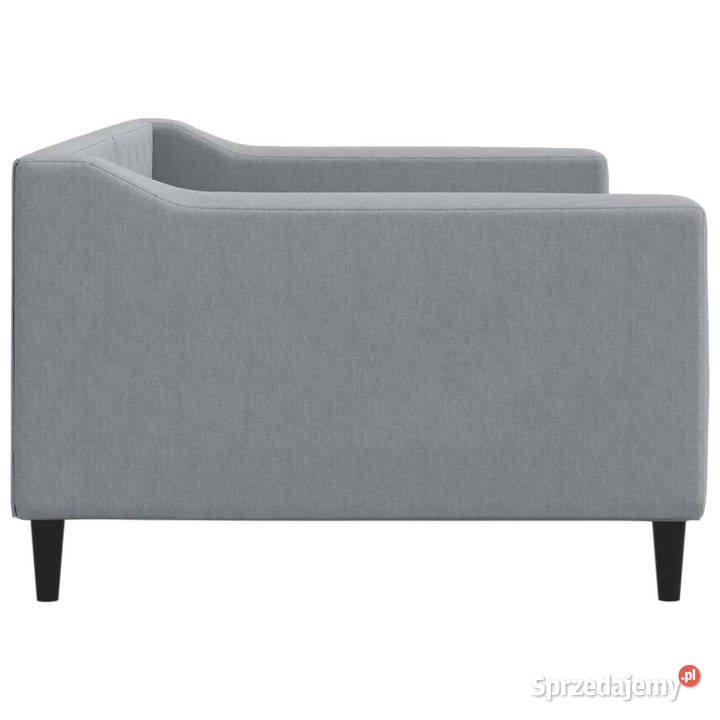 Sofa z funkcją spania jasnoszara obita tkaniną 100cm Warszawa
