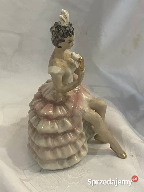 Porcelanowa figurka Dama z lusterkiem J Jezela Kraków