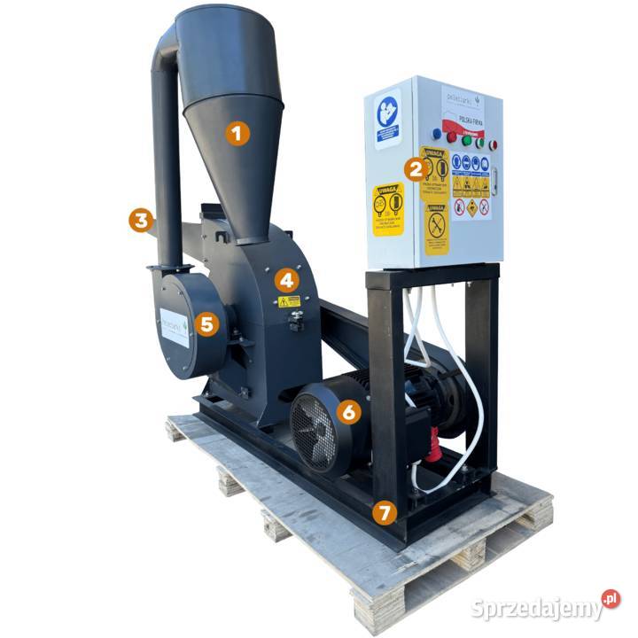 MOCNY Młyn Bijakowy Rozdrabniacz Silnik 15kW Częstochowa