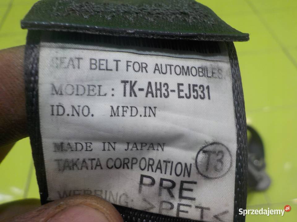 HONDA INSIGHT 09r HB 5D pas bezpieczenstwa lewy