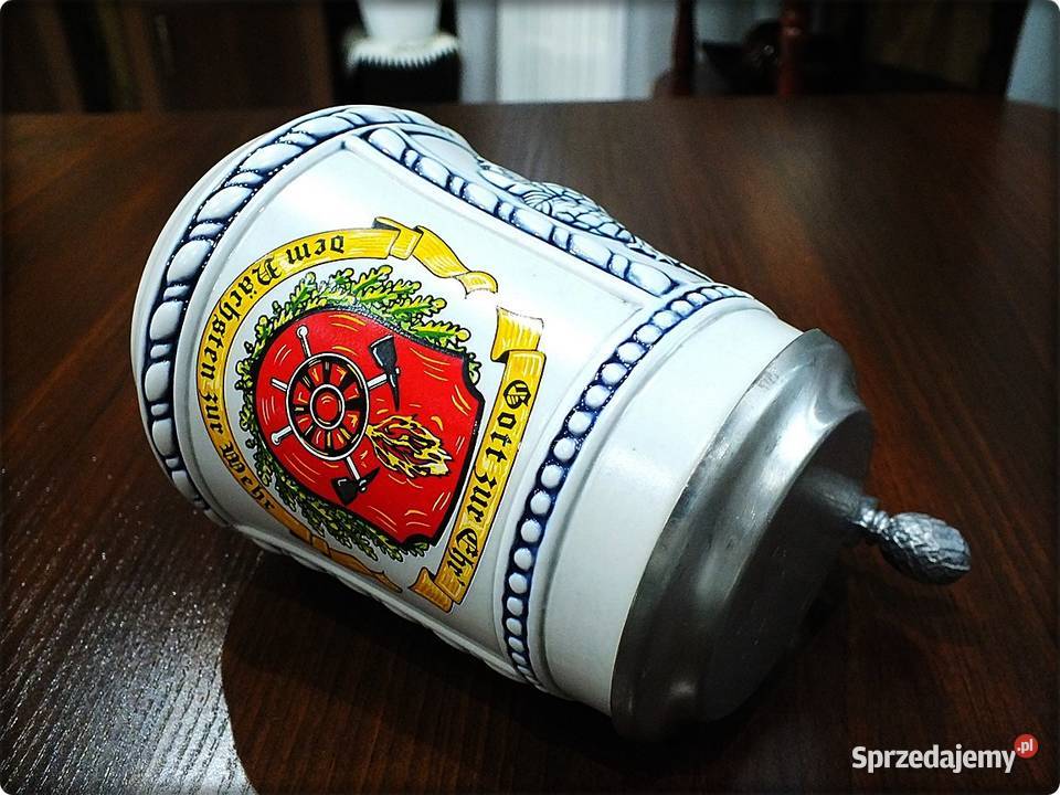 Kufel niemiecki Hopfen und Malz z cynową Żary