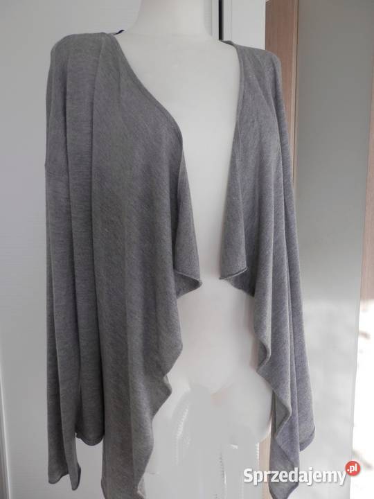 Sweter HM Blezer z Wełną Szary Narzutka M 38 długi Łomża