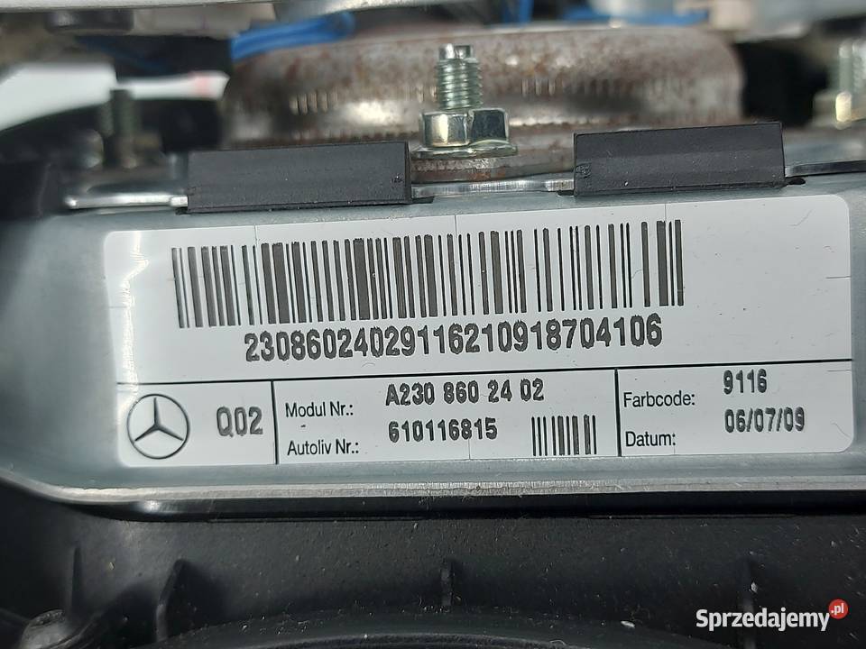 MERCEDES W203 AIRBAG poduszka kierowcy osobowe Kielce