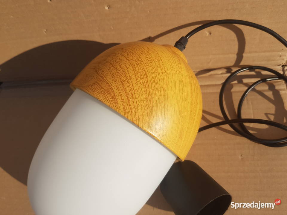 Lampa wisząca ŻOŁĄDŹ CZAPECZKA szkło metal 1xE27 mazowieckie