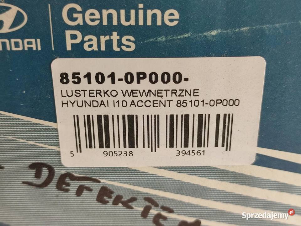 LUSTERKO WEWNĘTRZNE HYUNDAI I10 20082013 osobowe