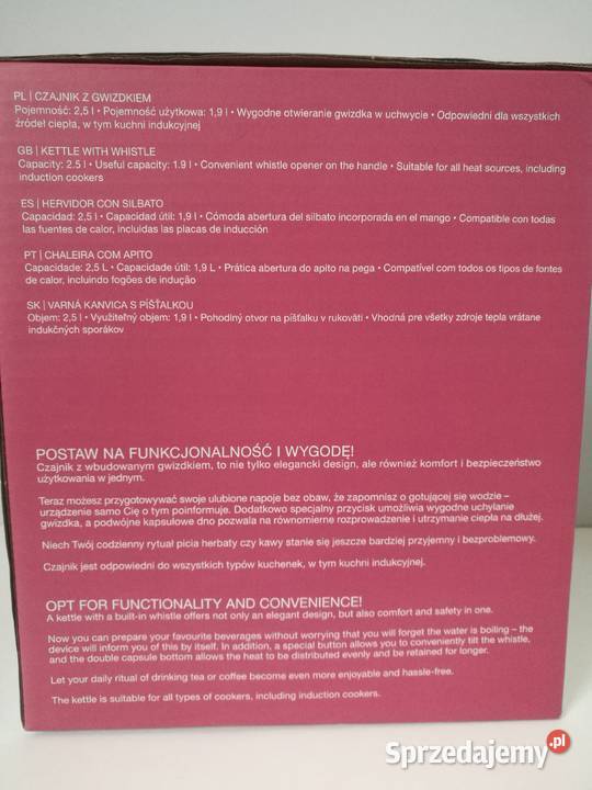 Nowy czarny czajnik w stylu loft 25 L z AGD drobne podkarpackie sprzedam