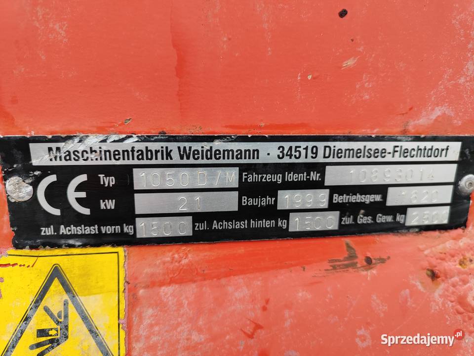 Weidemann 1050 ładowarka mini ładowarka Łęczyca