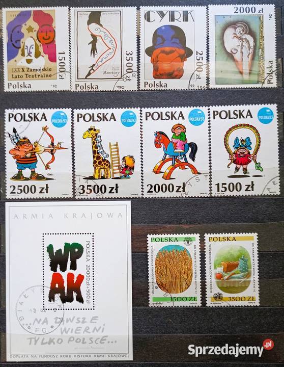 R Znaczki polskie rocznik 1992 kasowany łódzkie Leźnica Wielka-Osiedle