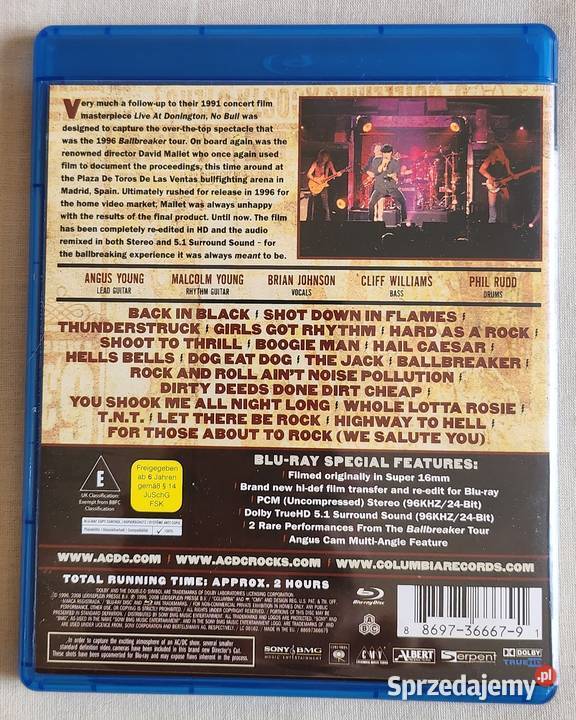 ACDC koncert 1996 r bluray mazowieckie Warszawa