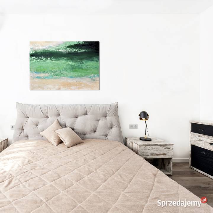 Zielona polana nowoczesny obraz abstrakcyjny do pomorskie Malbork