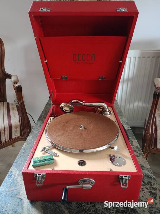 Zabytkowy Patefon DECCA 30 Lata plus elektryczna Drawski Młyn