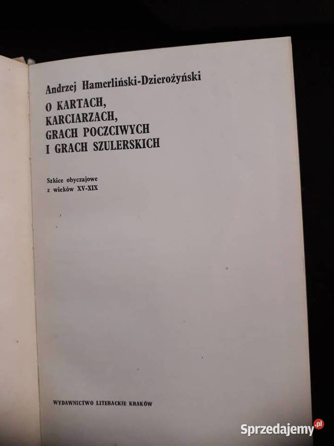 O kartach karciarzach A Hamerliński Pozostałe