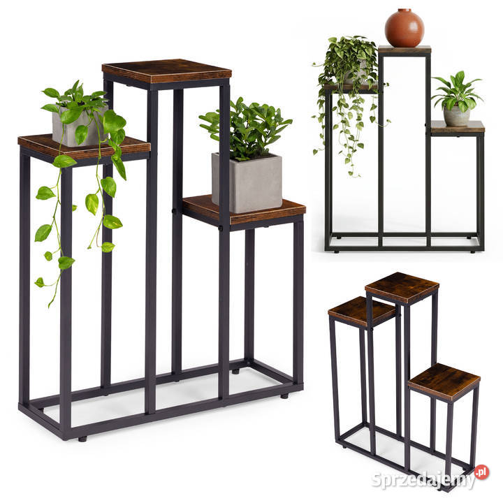 Kwietnik stojący stojak na kwiaty ozdoby 3 półki Smogorzów